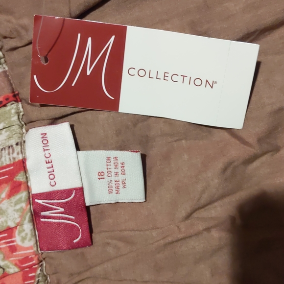 JM Collection, size 18 boho 100% cotton lined maxi skirt - Picture 3 of 6